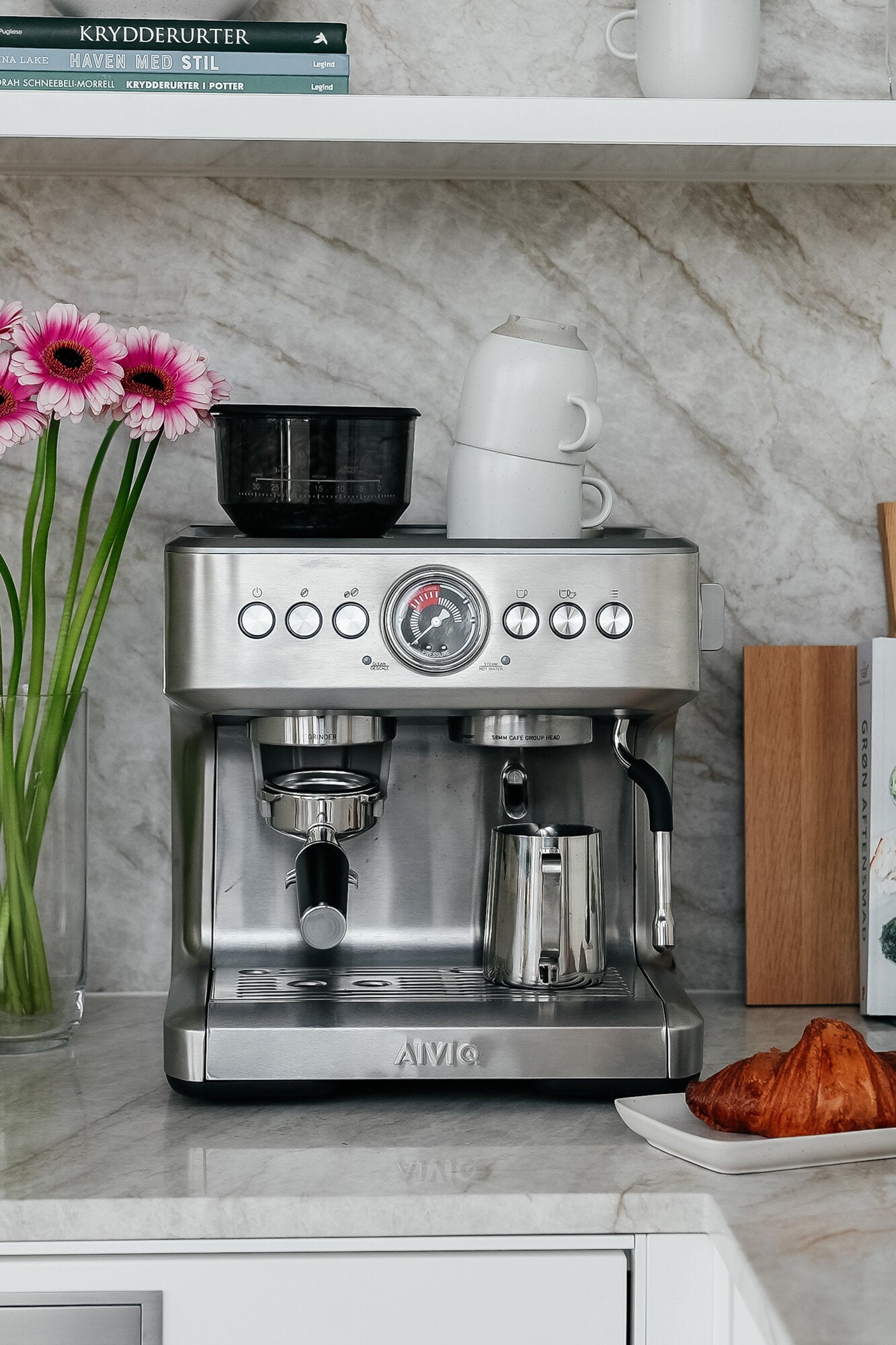 Aspire Brew espressomaskine - sølvfarvet
